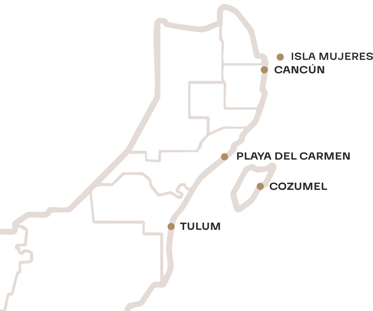 Mapa Riviera Maya